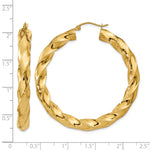 Load image into Gallery viewer, 14k Yellow Gold Hoop Earrings Polished 5.0mm Twisted
