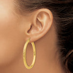 Lade das Bild in den Galerie-Viewer, 14K Yellow Gold Round Diamond Cut Classic Hoop Earrings 45mm x 4mm
