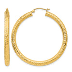 Lade das Bild in den Galerie-Viewer, 14K Yellow Gold Round Diamond Cut Classic Hoop Earrings 45mm x 4mm

