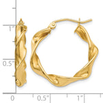 Indlæs billede til gallerivisning 14k Yellow Gold Hoop Earrings 4.00mm Twisted
