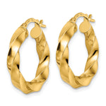 Load image into Gallery viewer, 14k Yellow Gold Hoop Earrings Polished Twisted
