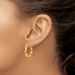 Load image into Gallery viewer, 14k Yellow Gold Hoop Earrings Polished Twisted
