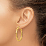 Load image into Gallery viewer, 14k Yellow Gold Hoop Earrings Light Twisted
