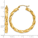 Load image into Gallery viewer, 14k Yellow Gold Hoop Earrings Light Twisted
