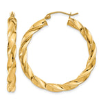 Load image into Gallery viewer, 14k Yellow Gold Hoop Earrings Light Twisted

