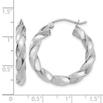 이미지를 갤러리 뷰어에 로드 , 14k White Gold Hoop Earrings Light Twisted

