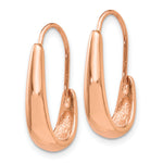 Carica l'immagine nel visualizzatore di Gallery, 14K Rose Gold J-Hoop Wire Polished Tapered Earrings 8mm x 5mm
