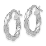 Load image into Gallery viewer, 14k White Gold Hoop Earrings Twisted Rope
