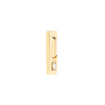 Cargar imagen en el visor de la galería, 14k yellow gold diamond rectangle push clasp lock connector pendant charm hanger bail enhancer
