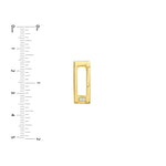 Load image into Gallery viewer, 14k Yellow Gold Diamond Rectangle Push Clasp Lock Connector Pendant Charm Hanger Bail Enhancer
