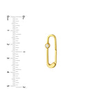 이미지를 갤러리 뷰어에 로드 , 14k Yellow Gold Diamond Push Clasp Lock Connector Pendant Charm Hanger Bail Enhancer
