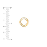 Load image into Gallery viewer, 14k Yellow Gold Diamond Round Circle Push Clasp Lock Connector Pendant Charm Hanger Bail Enhancer
