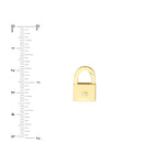 Load image into Gallery viewer, 14k Yellow Gold Diamond Padlock Shaped Push Clasp Lock Connector Pendant Charm Hanger Bail Enhancer
