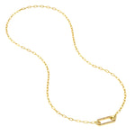 画像をギャラリービューアに読み込む, 14k Yellow Gold Diamond Elongated Hexagon Geometric Push Clasp Lock Connector Pendant Charm Hanger Bail Enhancer
