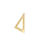 Load image into Gallery viewer, 14k Yellow Gold Diamond Triangle Push Clasp Lock Connector Pendant Charm Hanger Bail Enhancer
