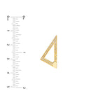 Load image into Gallery viewer, 14k Yellow Gold Diamond Triangle Push Clasp Lock Connector Pendant Charm Hanger Bail Enhancer
