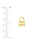Load image into Gallery viewer, 14k Yellow Gold Diamond Padlock Push Clasp Lock Connector Pendant Charm Hanger Bail Enhancer

