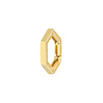 Lade das Bild in den Galerie-Viewer, 14k yellow gold diamond hexagon push clasp lock connector pendant charm hanger bail enhancer
