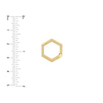 Lade das Bild in den Galerie-Viewer, 14k Yellow Gold Diamond Hexagon Push Clasp Lock Connector Pendant Charm Hanger Bail Enhancer
