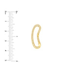 Carica l'immagine nel visualizzatore di Gallery, 14k yellow gold diamond bean shaped push clasp lock connector pendant charm hanger bail enhancer
