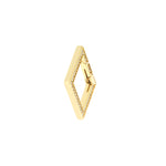 Load image into Gallery viewer, 14k Yellow Gold Diamond Rhombus Push Clasp Lock Connector Pendant Charm Hanger Bail Enhancer
