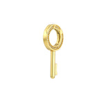 Load image into Gallery viewer, 14k Yellow Gold Diamond Oval Key Push Clasp Lock Connector Pendant Charm Hanger Bail Enhancer
