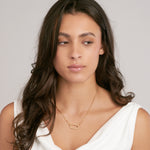 Afbeelding in Gallery-weergave laden, 14k Yellow Gold Diamond Carabiner Push Lock Asymmetrical Chain Connector Pendant Charm Hanger
