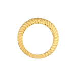 Carregar imagem no visualizador da galeria, 14k Yellow Gold Classic Modern Contemporary Graduated Ribbed Textured Ring
