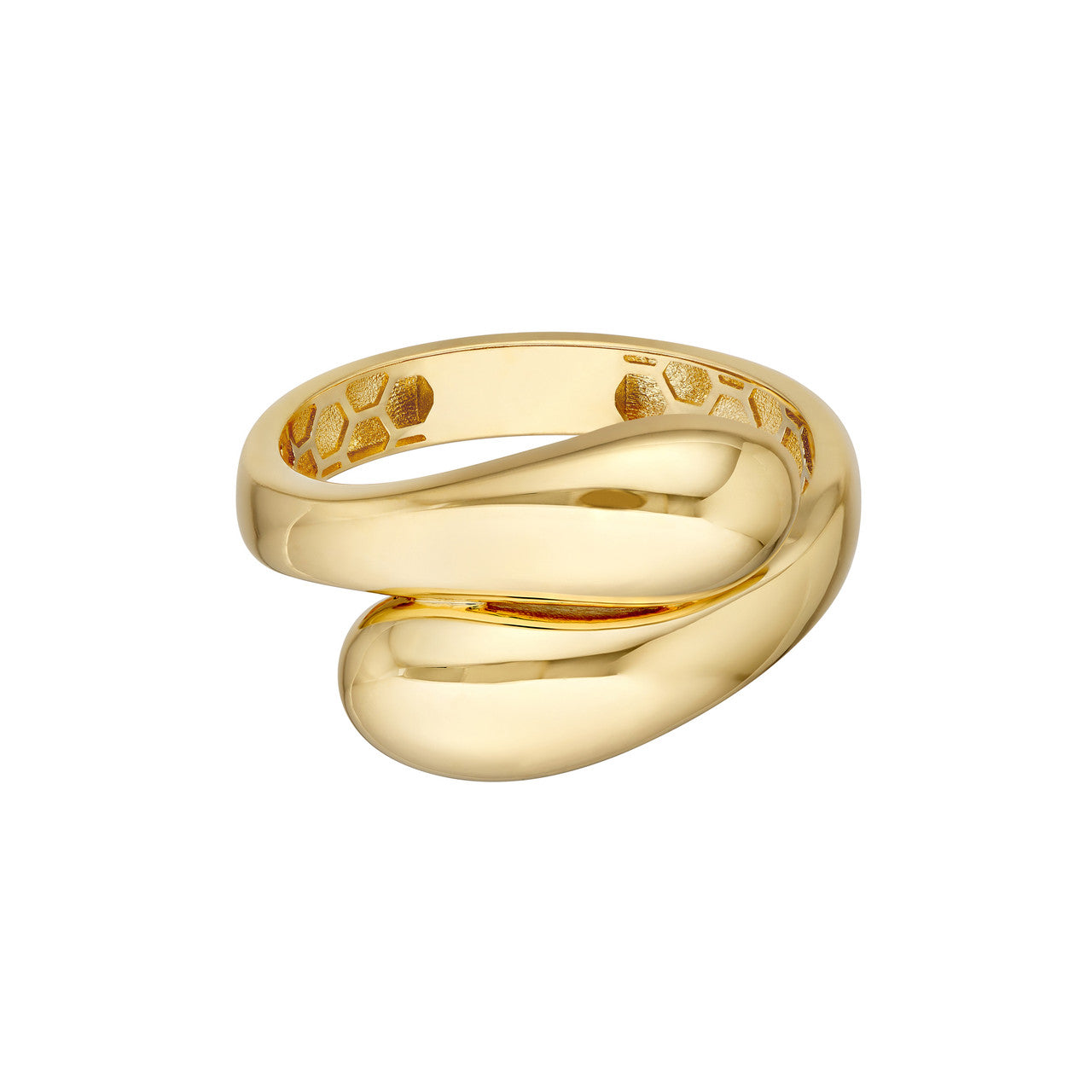 14k Yellow Gold Classic Modern Contemporary Polished Bypass Ring