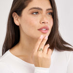 Carica l&#39;immagine nel visualizzatore di Gallery, 14k Yellow Gold Classic Modern Contemporary Polished Bypass Ring
