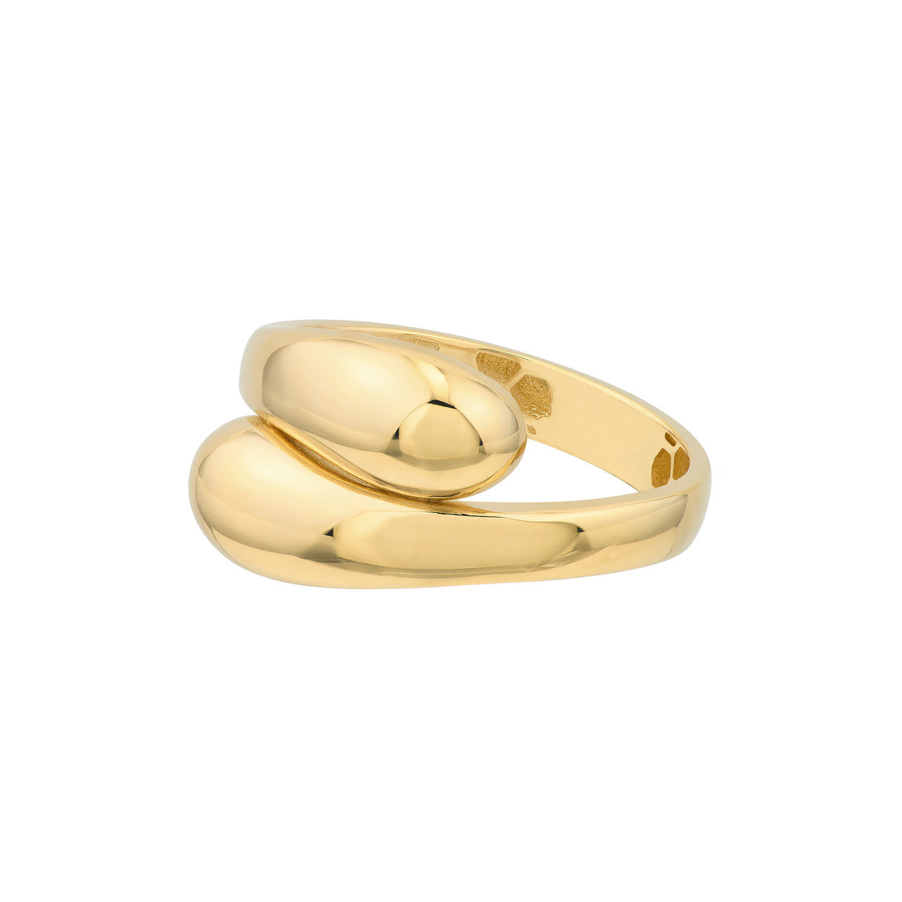 14k Yellow Gold Classic Modern Contemporary Polished Bypass Ring