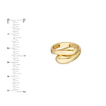 Ladda upp bild till gallerivisning, 14k Yellow Gold Classic Modern Contemporary Polished Bypass Ring
