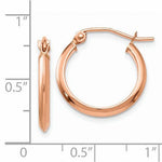 Afbeelding in Gallery-weergave laden, 14K Rose Gold Round Knife Edge Hoop Earrings 12mm x 2.5mm
