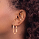Afbeelding in Gallery-weergave laden, 14K Rose Gold Square Lightweight Classic Tube Hoop Earrings 30mm x 2mm
