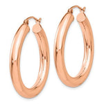 Load image into Gallery viewer, 14K Rose Gold Round Classic Hoop Earrings 30mm x 4mm
