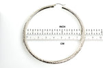Indlæs billede til gallerivisning 14K White Gold Round Diamond Cut Classic Extra Large Diameter Hoop Earrings 80mm x 4mm

