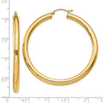 Load image into Gallery viewer, 10K Yellow Gold Round Classic Hoop Earrings 50mm x 4mm
