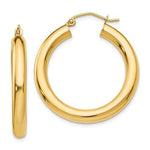 Load image into Gallery viewer, 10K Yellow Gold Round Classic Hoop Earrings 30mm x 4mm
