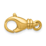 將圖片載入圖庫檢視器 18K Yellow Gold Fancy Lobster Clasp Front View 21.3mm x 10.65mm with Jump Ring
