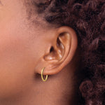 Carica l'immagine nel visualizzatore di Gallery, 10K Yellow Gold Endless Round Hoop Earrings 14mm x 1.25mm
