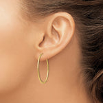Załaduj obraz do przeglądarki galerii, 10K Yellow Gold Endless Round Hoop Earrings 35mm x 1.25mm
