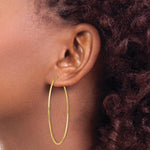 Carregar imagem no visualizador da galeria, 10K Yellow Gold Endless Round Hoop Earrings 50mm x 1.25mm
