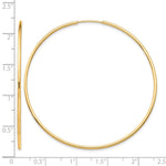 Carregar imagem no visualizador da galeria, 10K Yellow Gold Endless Round Hoop Earrings 50mm x 1.25mm
