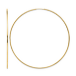 画像をギャラリービューアに読み込む, 10K Yellow Gold Endless Round Hoop Earrings 70mm x 1.25mm

