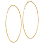 画像をギャラリービューアに読み込む, 10K Yellow Gold Endless Round Hoop Earrings 70mm x 1.25mm
