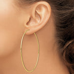画像をギャラリービューアに読み込む, 10K Yellow Gold Endless Round Hoop Earrings 70mm x 1.25mm
