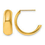 Indlæs billede til gallerivisning 10K Yellow Gold J-Hoop Earrings 19.75mm x 6.5mm
