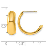 Indlæs billede til gallerivisning 10K Yellow Gold J-Hoop Earrings 19.75mm x 6.5mm

