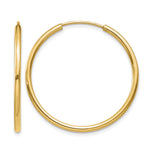 画像をギャラリービューアに読み込む, 10K Yellow Gold Endless Round Hoop Earrings 30mm x 1.25mm
