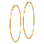Загрузить изображение в средство просмотра галереи, 10K Yellow Gold Endless Round Hoop Earrings 40mm x 1.25mm
